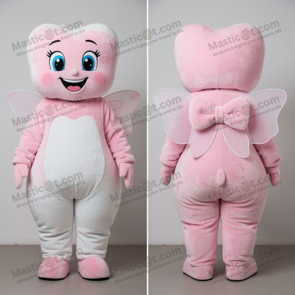 Pastel pink whimsical tooth fairy mascot - Masticot.com