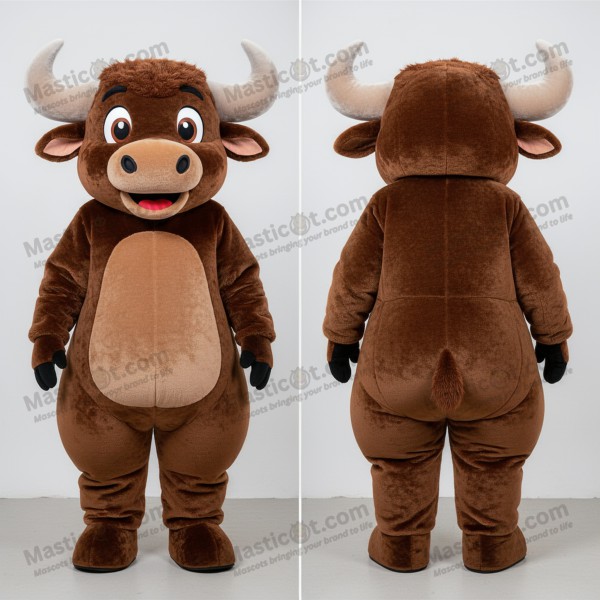 Mascota de búfalo marrón resistente - Masticot.com