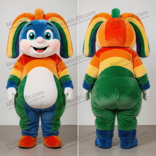 Emerald Green Cartoon Rainbow Mascot - Masticot.com