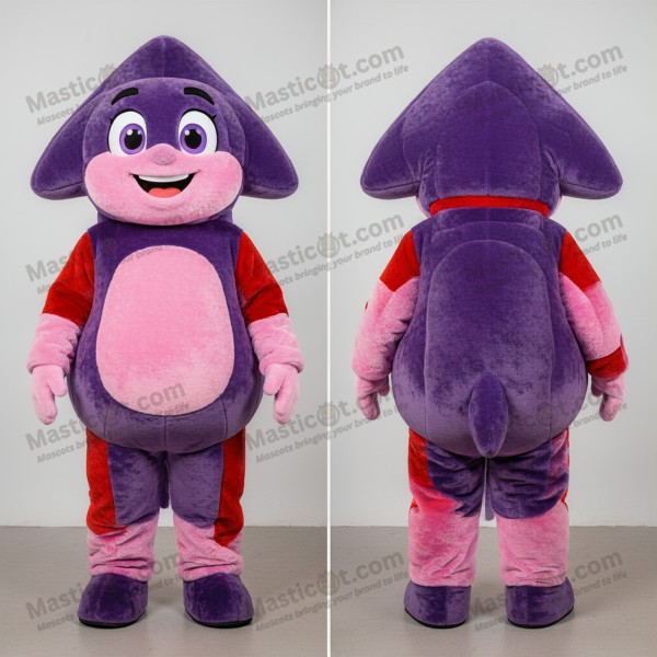 Lilac velvety arrow of love mascot - Masticot.com