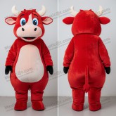 Röd rund ko-maskot - Ko - MASTICOT_760 - Masticot.com