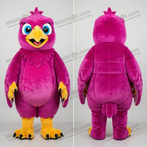 Magenta velvety haasts eagle mascot - Masticot.com