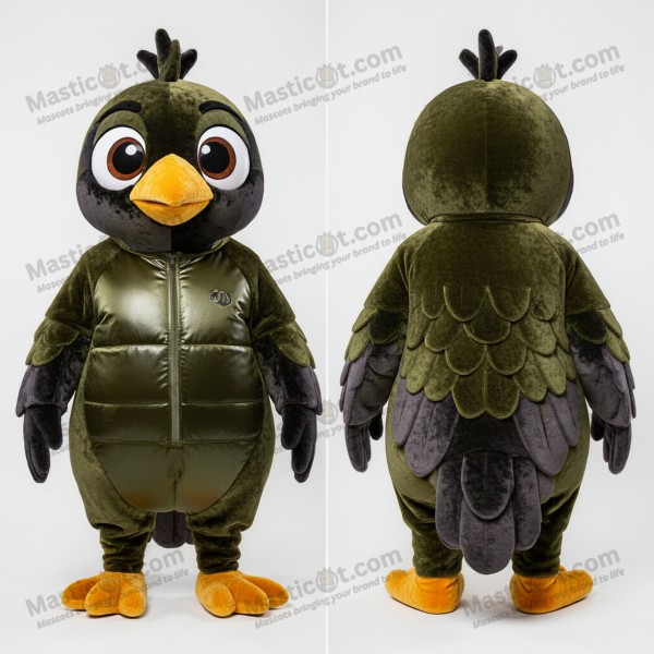 Olive Velvety Blackbird Maskot - Masticot.com