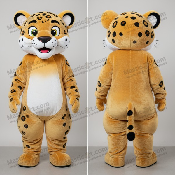 Tan sleek jaguar mascot - Masticot.com