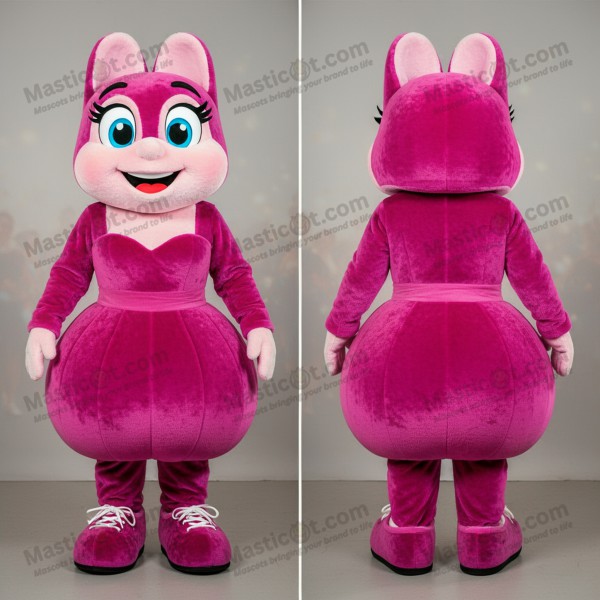 Magenta knuffel Ierse dansschoenen mascottepak -