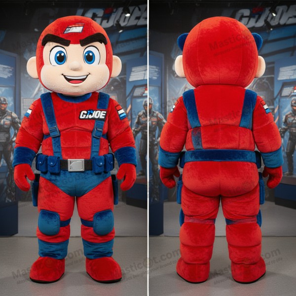 Crimson velvety gi joe mascot - Masticot.com