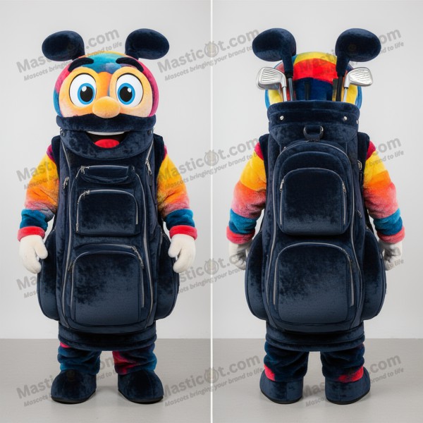 Mascota redonda de bolsa de golf color azul marino -
