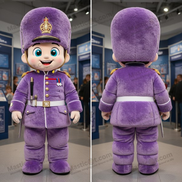 Lavender Cartoon British Royal Guard Mascot - Masticot.com