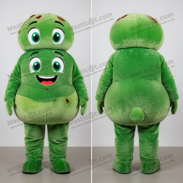 Vibrant Green Cartoon Meatballs Mascot - Masticot.com