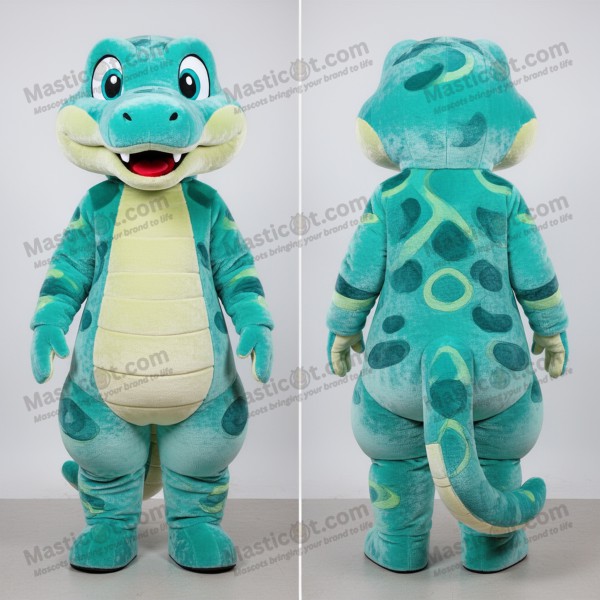 Costum de mascota anaconda cu solzi turcoaz - Masticot.com