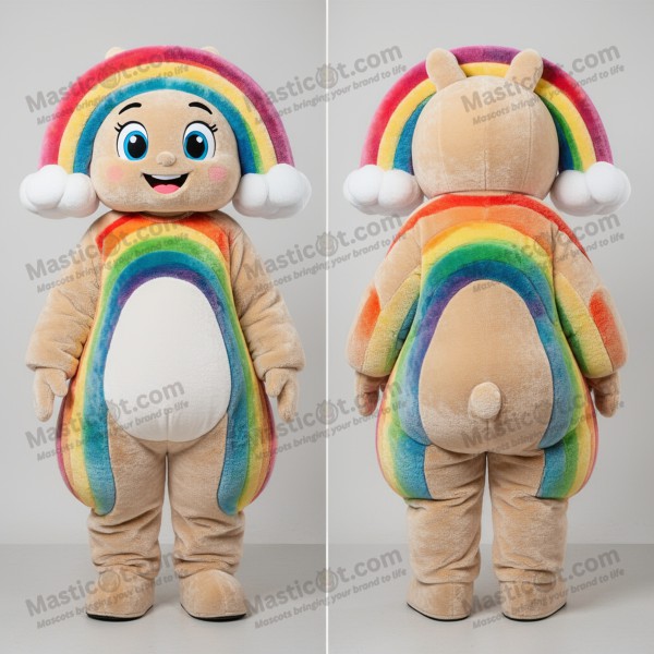 Vibrant plush rainbow mascot - Masticot.com