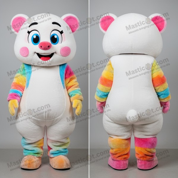 Velvety white meaty steak mascot - Masticot.com