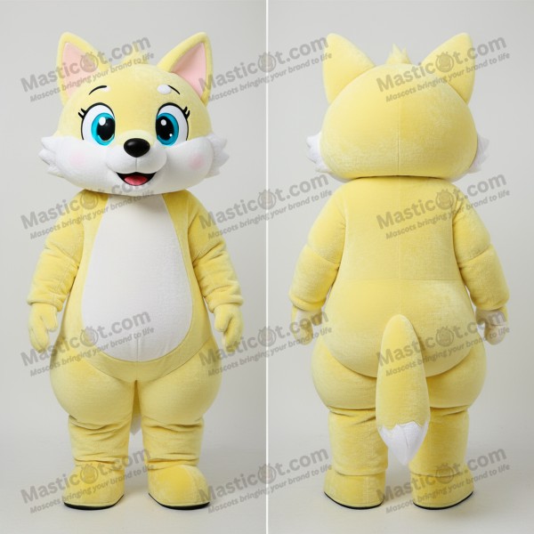 Řvoucí žlutý vlk Say Wolf – maskot - Masticot.com