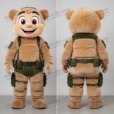 Tan padded commando mascot - Masticot.com
