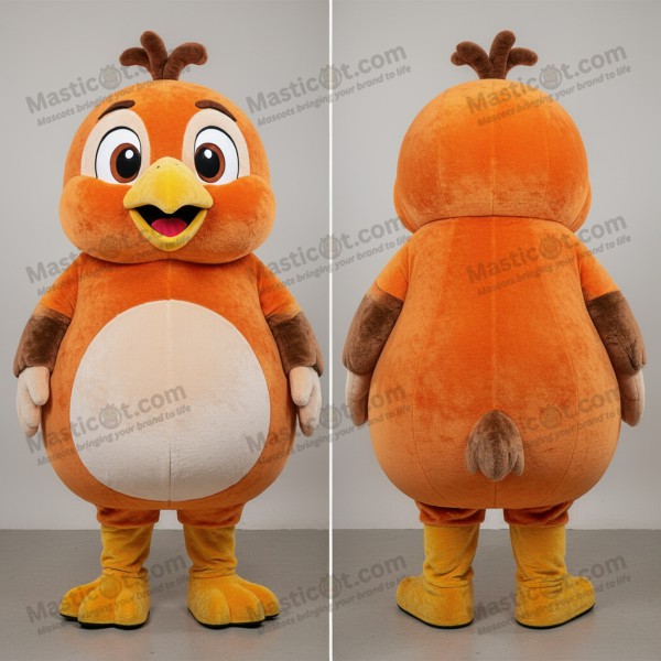 Ginger Rundlicher Wachtel-Maskottchen - Masticot.com
