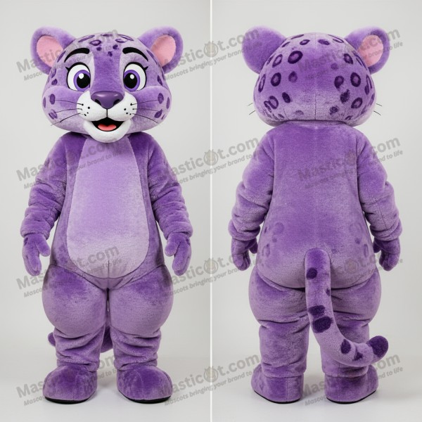 Lavender Cartoon Jaguarundi Mascot - Masticot.com