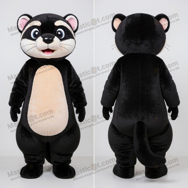 Plüsch-Frettchen-Maskottchen aus Ebenholz - Masticot.com