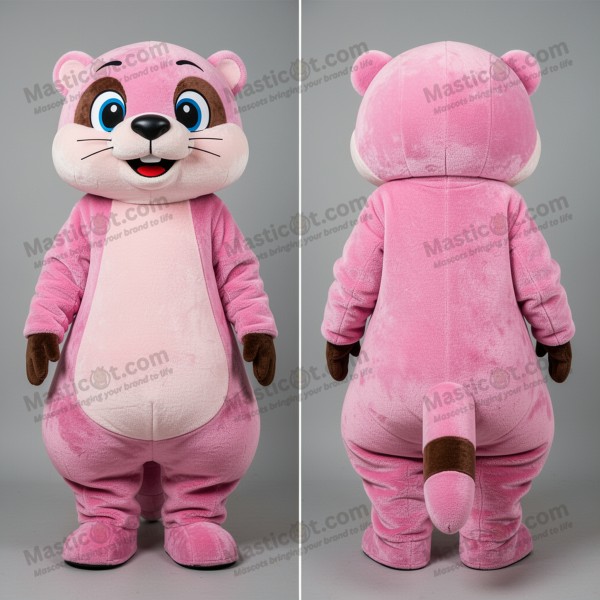 Pink playful otter mascot - Masticot.com