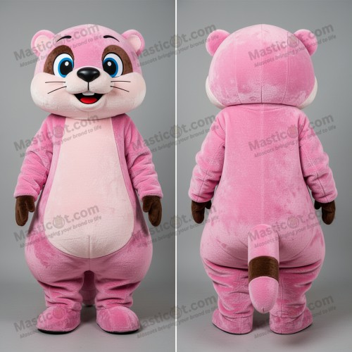 Pink playful otter mascot - Masticot.com