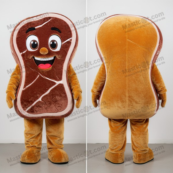 Velvety amber gold steak mascot - Masticot.com