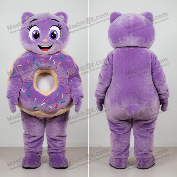 Mascota de peluche de donut de lavanda - Masticot.com