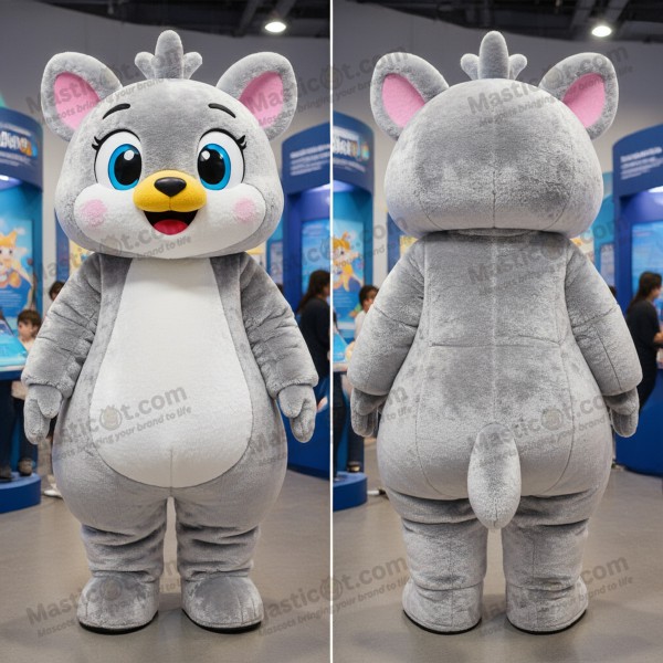 Shimmering Silver Cartoon Pho Mascot - Masticot.com