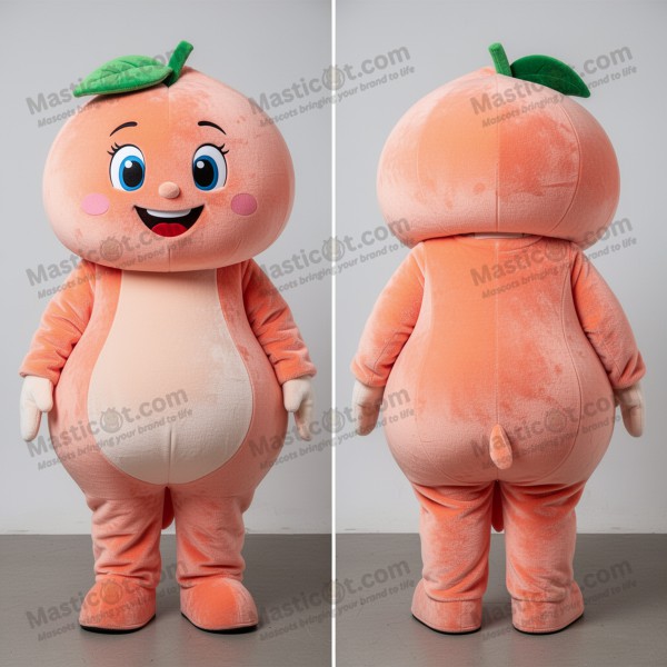 Peach tinted expressive mime mascot - Masticot.com