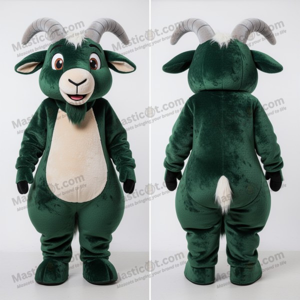 Mascota de cabra boer verde bosque amigable - Masticot.com