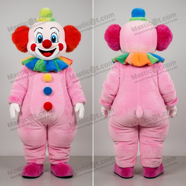 Pink Padded Playful Clown Mascot - Masticot.com