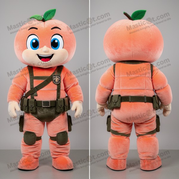 Peach vibrant commando mascot - Masticot.com