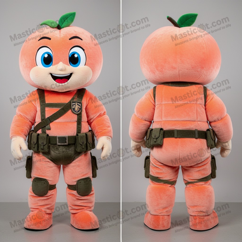 Peach vibrant commando mascot - Masticot.com