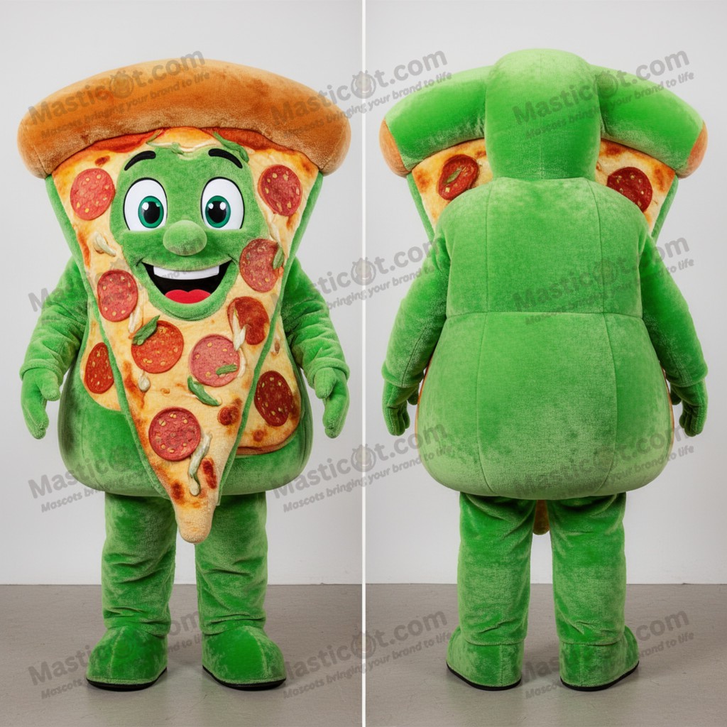 Grønn leken pizzamaske - Masticot.com