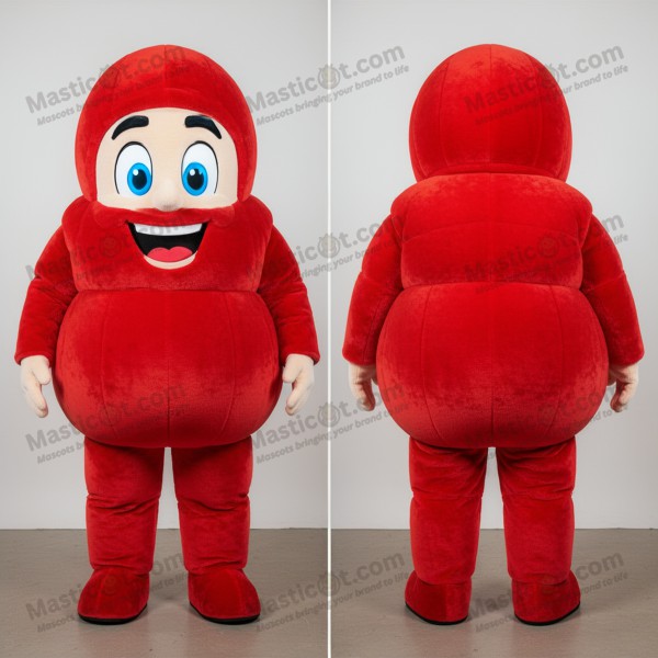Rødfløyelset Humankanonkule Maskot - Masticot.com