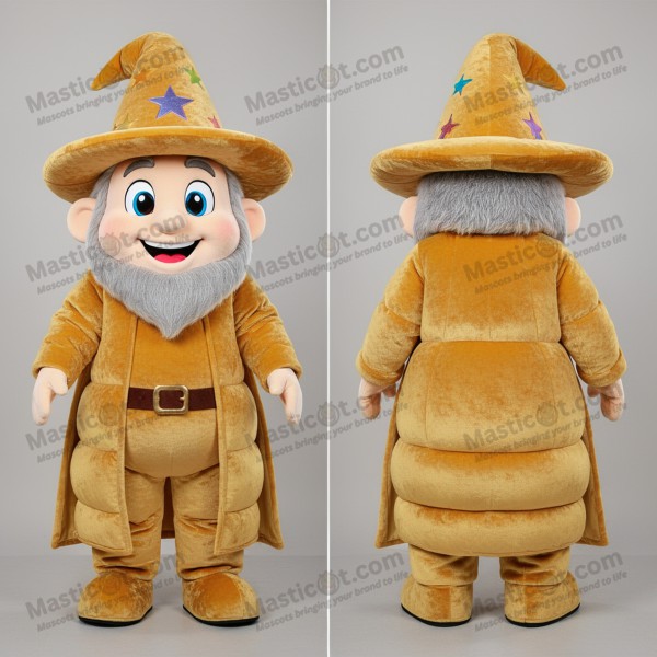 Golden majestic wizard mascot - Masticot.com