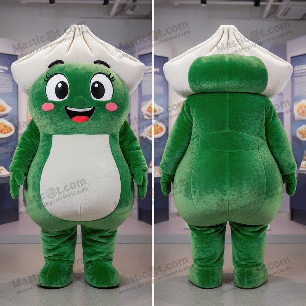 Forest green rounded dim sum mascot - Masticot.com