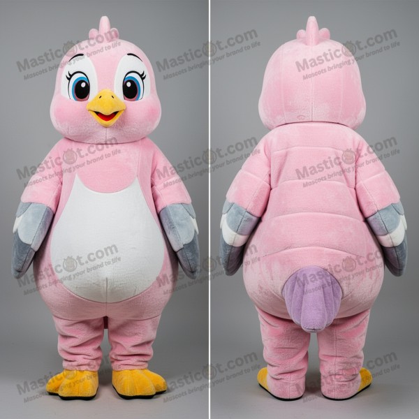 Růžový plyšový maskot Poutní holub - Masticot.com