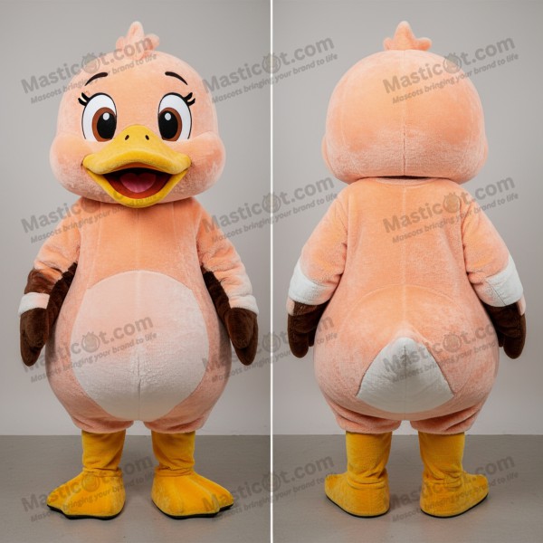 Peach soft muscovy duck mascot - Masticot.com
