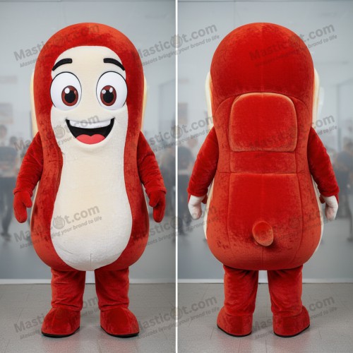 Navy Blue Velvety Currywurst Mascot - Masticot.com