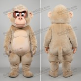 Beige velvety baboon mascot - Masticot.com