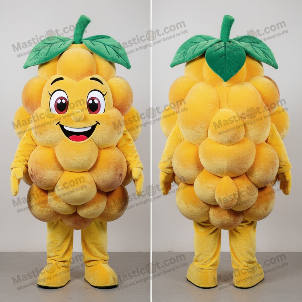 Mascote Uva Veludinha Dourada - Uva - MASTICOT_8187 - Masticot.com