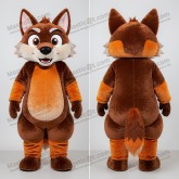 Rust orange broad shouldered wolf mascot - Masticot.com