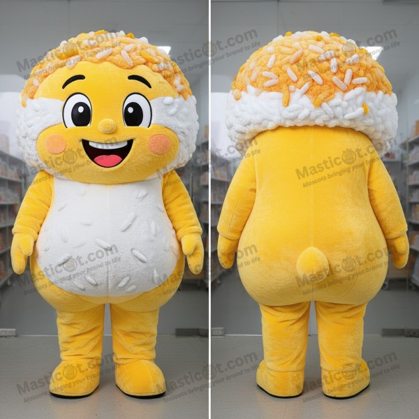Navy broad shouldered fried rice mascot - Masticot.com