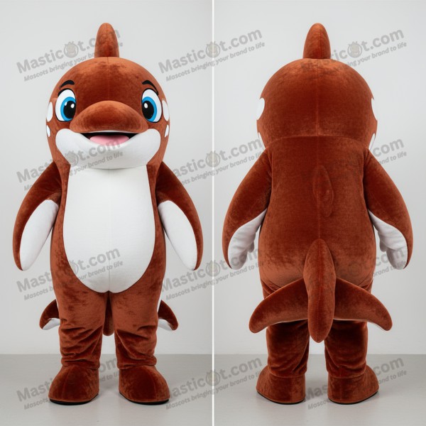 Mascotă orca expresivă de culoare ruginie - Masticot.com