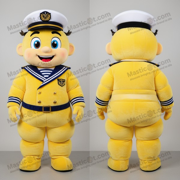 Gullig Navy-soldat-maskot - Masticot.com