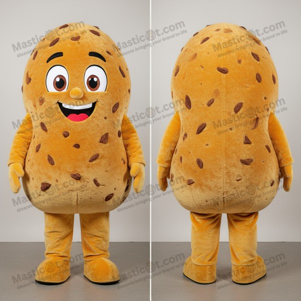 Golden Plush Round Falafel Mascot - Masticot.com