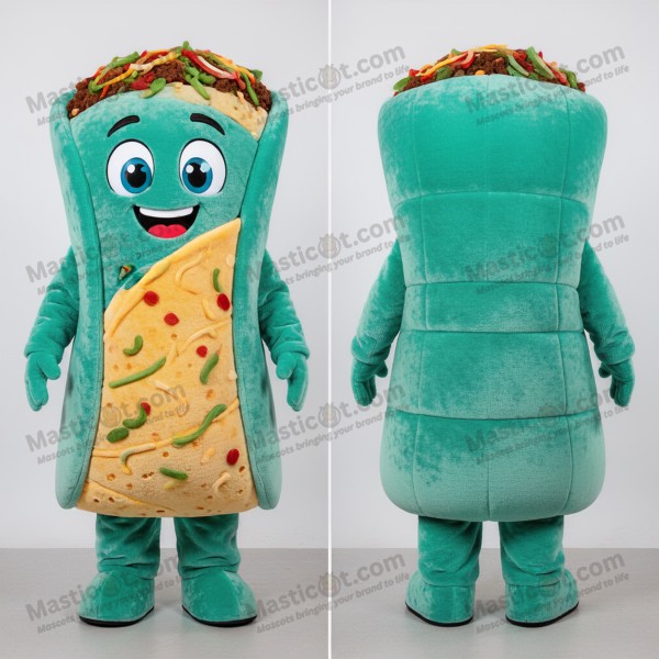 Türkse Fluweel Cartoon Enchilada Mascotte - Masticot.com