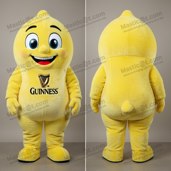 Lemon Yellow Playful Guinness Mascot - Masticot.com