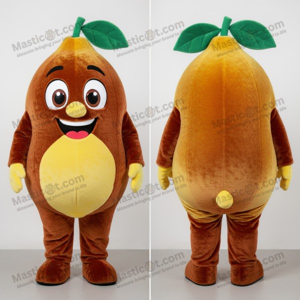 Rust Rounded Lemon Mascot - Masticot.com