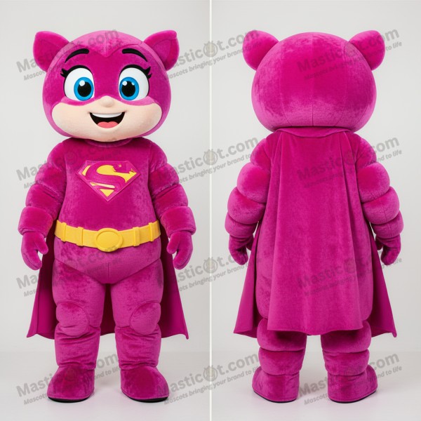Magenta Kulatá Superhrdinská Maskotka - Masticot.com