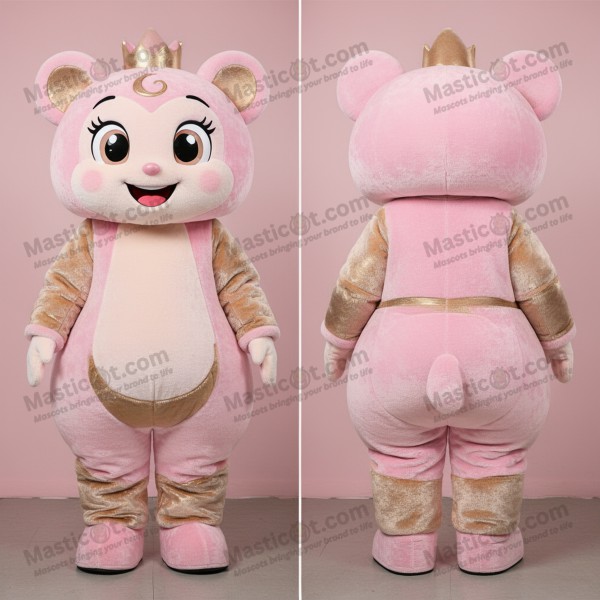 Pink Velvety Champagne Mascot - Masticot.com